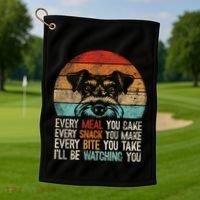 Mini Schnauzer Miniature Schnauzer Funny Schnauzer Golf Towel thumb 1