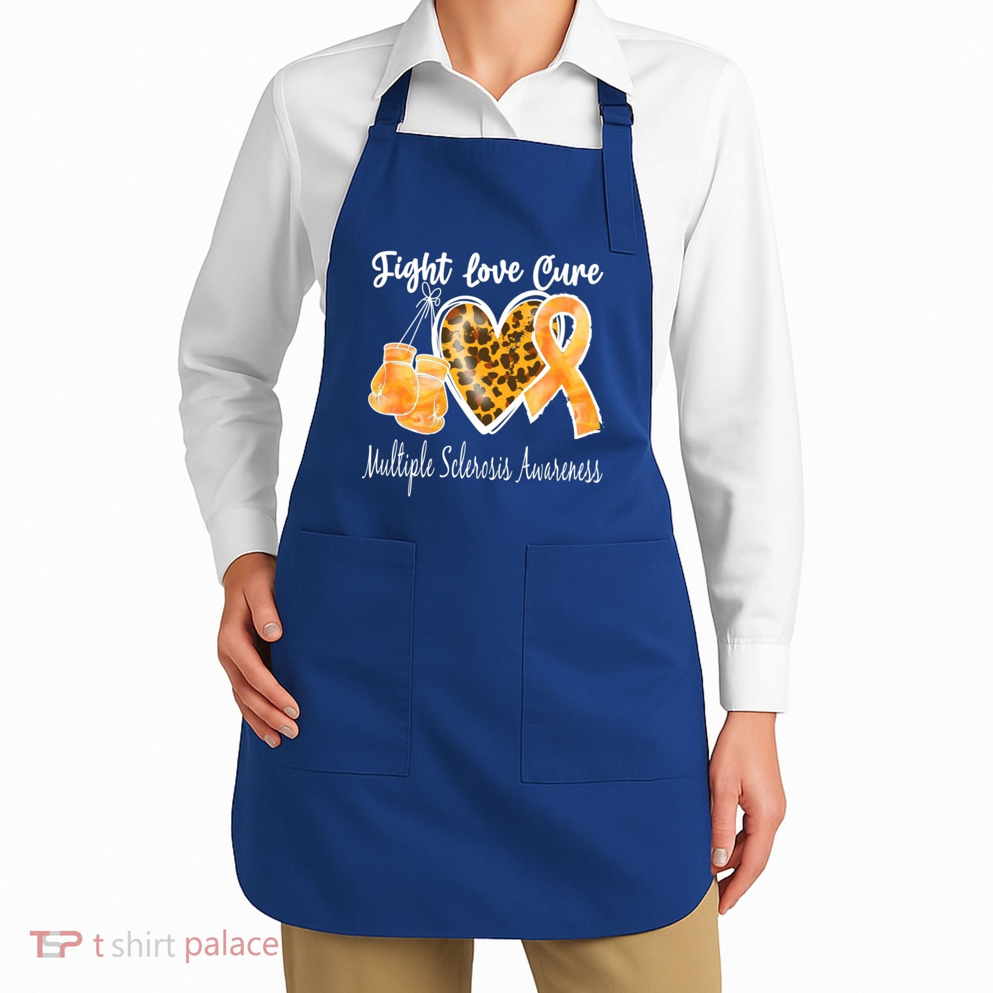 Multiple Sclerosis Ms Fight Love Cure Cool Gift Apron