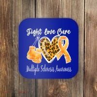 Multiple Sclerosis Ms Fight Love Cure Cool Gift Coaster thumb 0