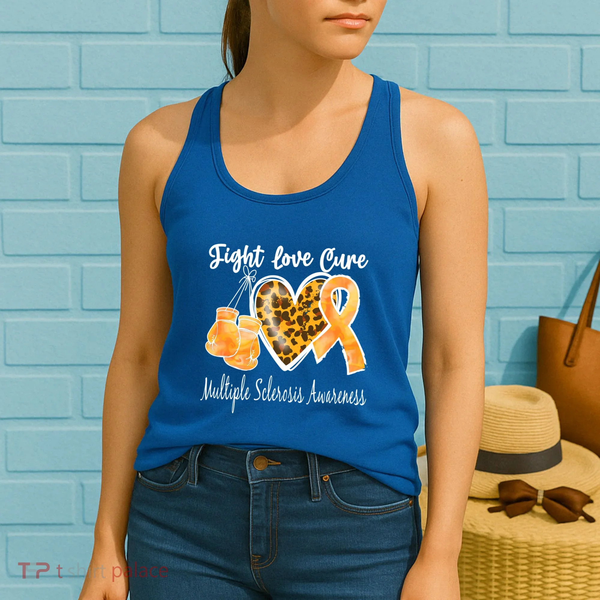 Multiple Sclerosis Ms Fight Love Cure Cool Gift Women's Tank Top