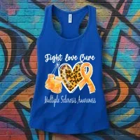 Multiple Sclerosis Ms Fight Love Cure Cool Gift Women's Tank Top thumb 3