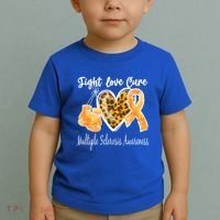 Multiple Sclerosis Ms Fight Love Cure Cool Gift Toddler T-Shirt thumb 2