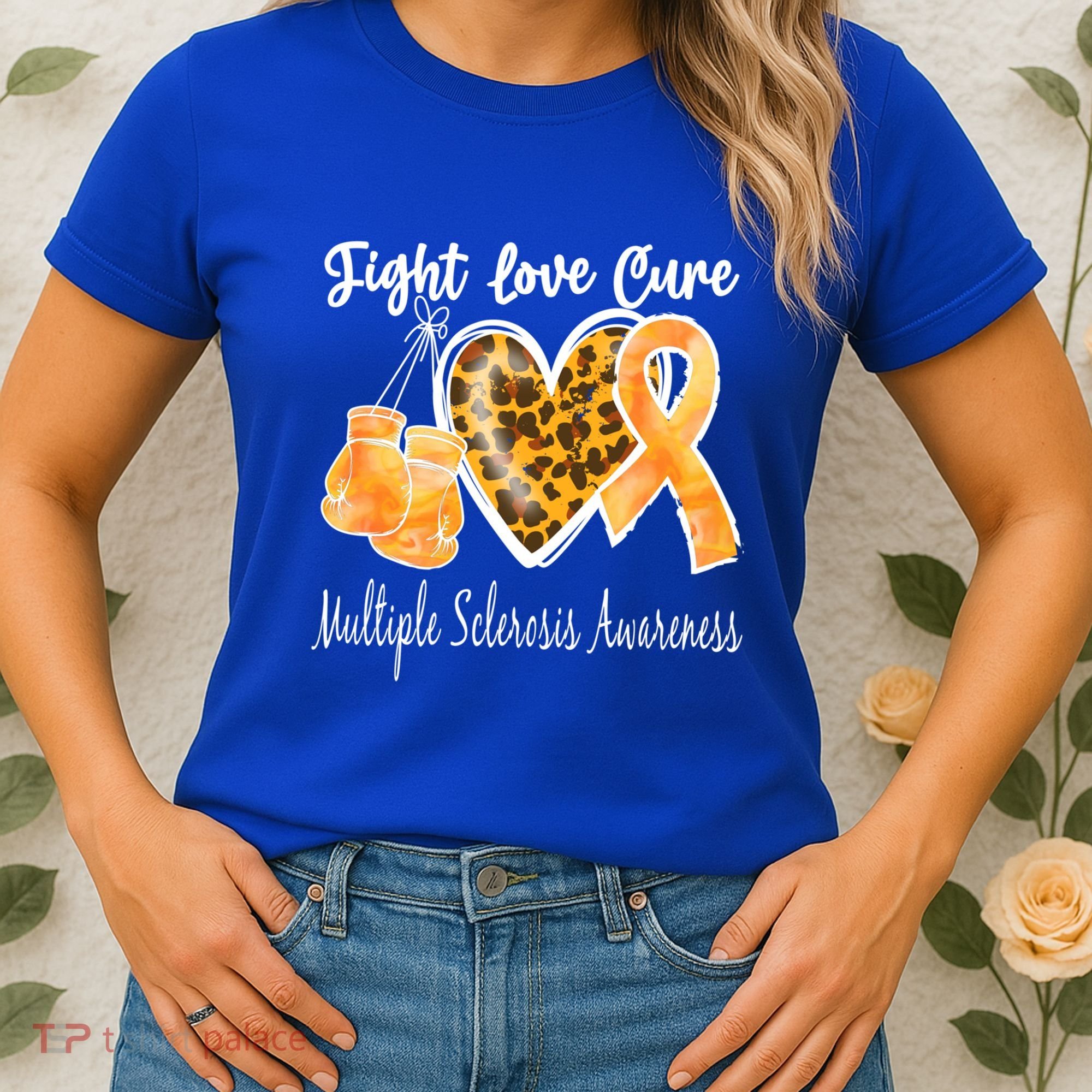 Multiple Sclerosis Ms Fight Love Cure Cool Gift Women's T-Shirt