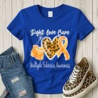 Multiple Sclerosis Ms Fight Love Cure Cool Gift Women's T-Shirt thumb 3