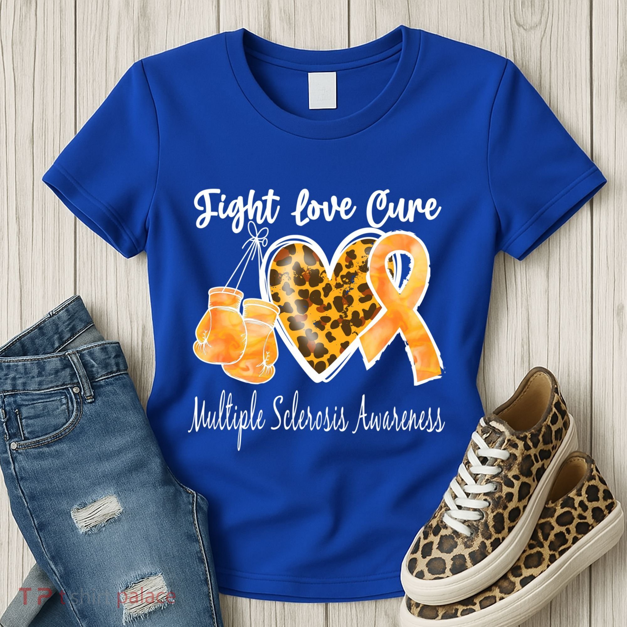 Multiple Sclerosis Ms Fight Love Cure Cool Gift Women's T-Shirt