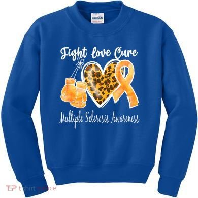 Multiple Sclerosis Ms Fight Love Cure Cool Gift Kids Sweatshirt
