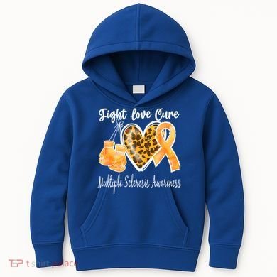 Multiple Sclerosis Ms Fight Love Cure Cool Gift Kids Hoodie