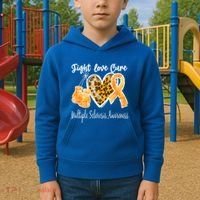 Multiple Sclerosis Ms Fight Love Cure Cool Gift Kids Hoodie thumb 2