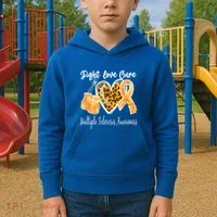 Multiple Sclerosis Ms Fight Love Cure Cool Gift Kids Hoodie thumb 2
