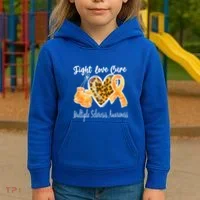 Multiple Sclerosis Ms Fight Love Cure Cool Gift Kids Hoodie thumb 3