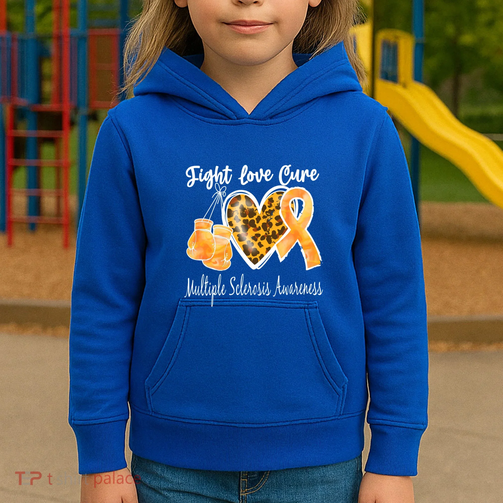 Multiple Sclerosis Ms Fight Love Cure Cool Gift Kids Hoodie
