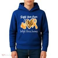 Multiple Sclerosis Ms Fight Love Cure Cool Gift Kids Hoodie thumb 4