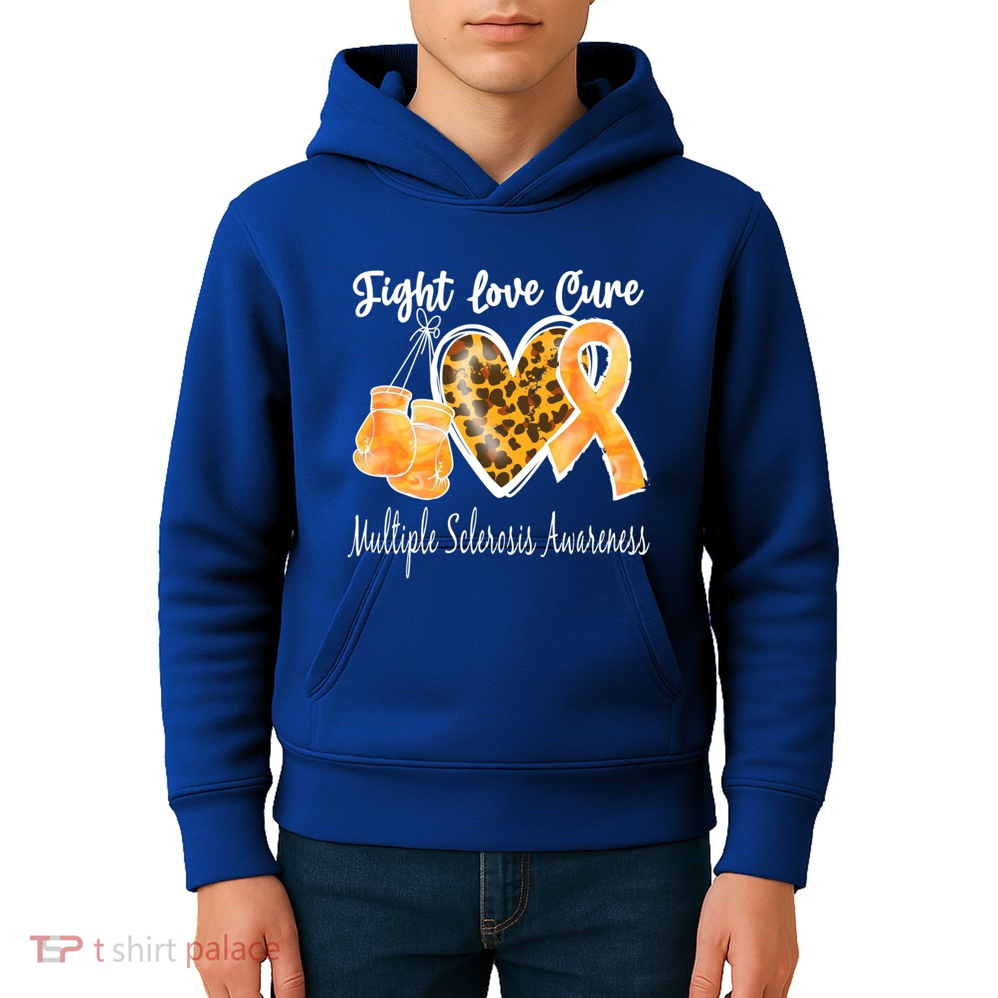 Multiple Sclerosis Ms Fight Love Cure Cool Gift Kids Hoodie