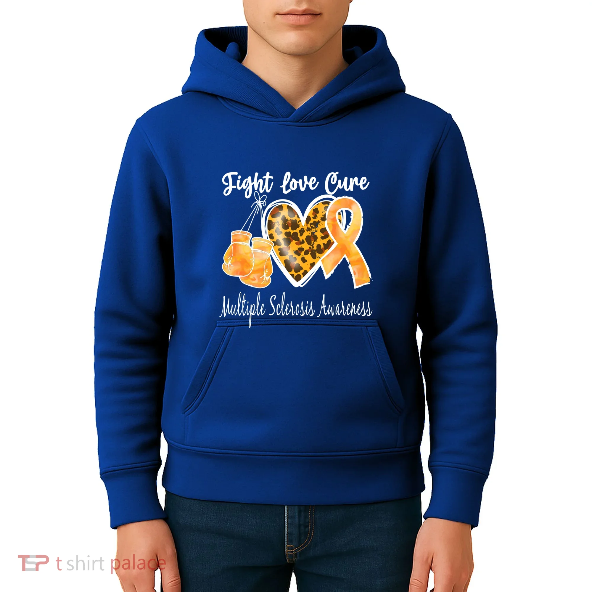 Multiple Sclerosis Ms Fight Love Cure Cool Gift Kids Hoodie