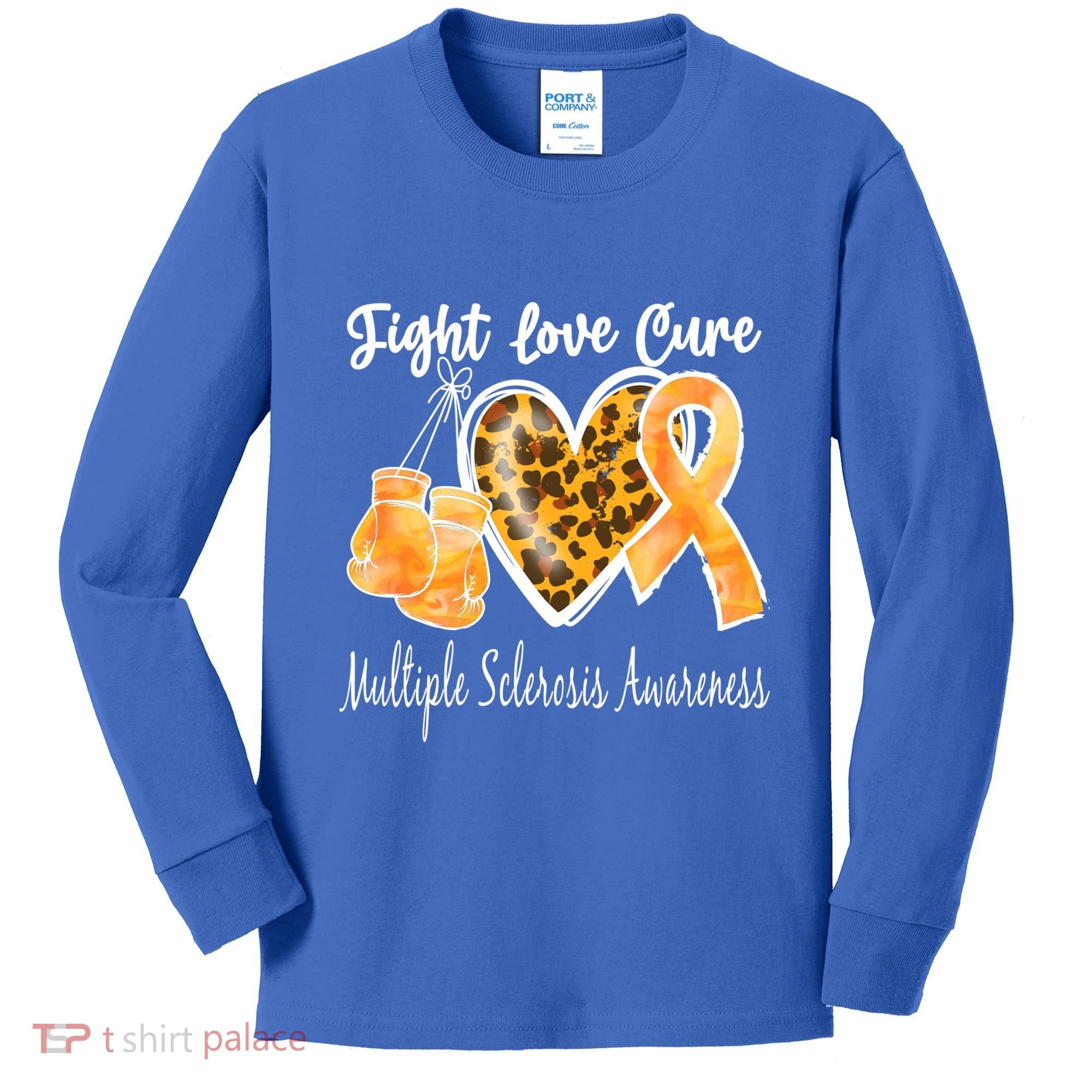 Multiple Sclerosis Ms Fight Love Cure Cool Gift Kids Long Sleeve Shirt