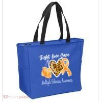 Multiple Sclerosis Ms Fight Love Cure Cool Gift Tote Bag thumb 2