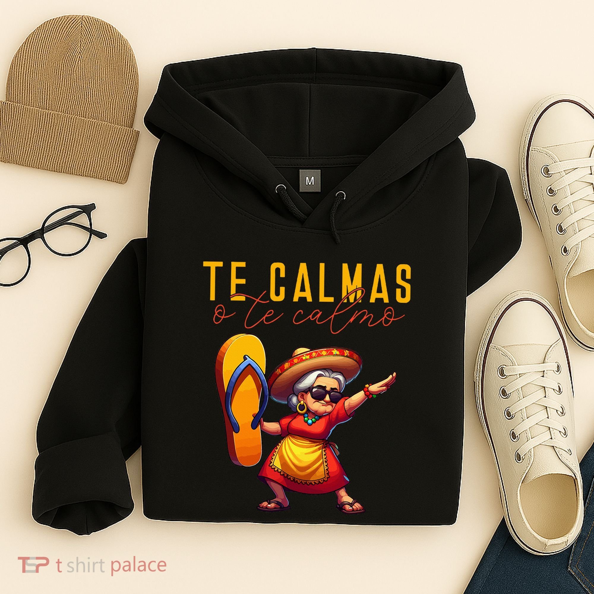 Mexican Spanish Mother Mom Expression Te Calmas O Te Calmo. Hoodie