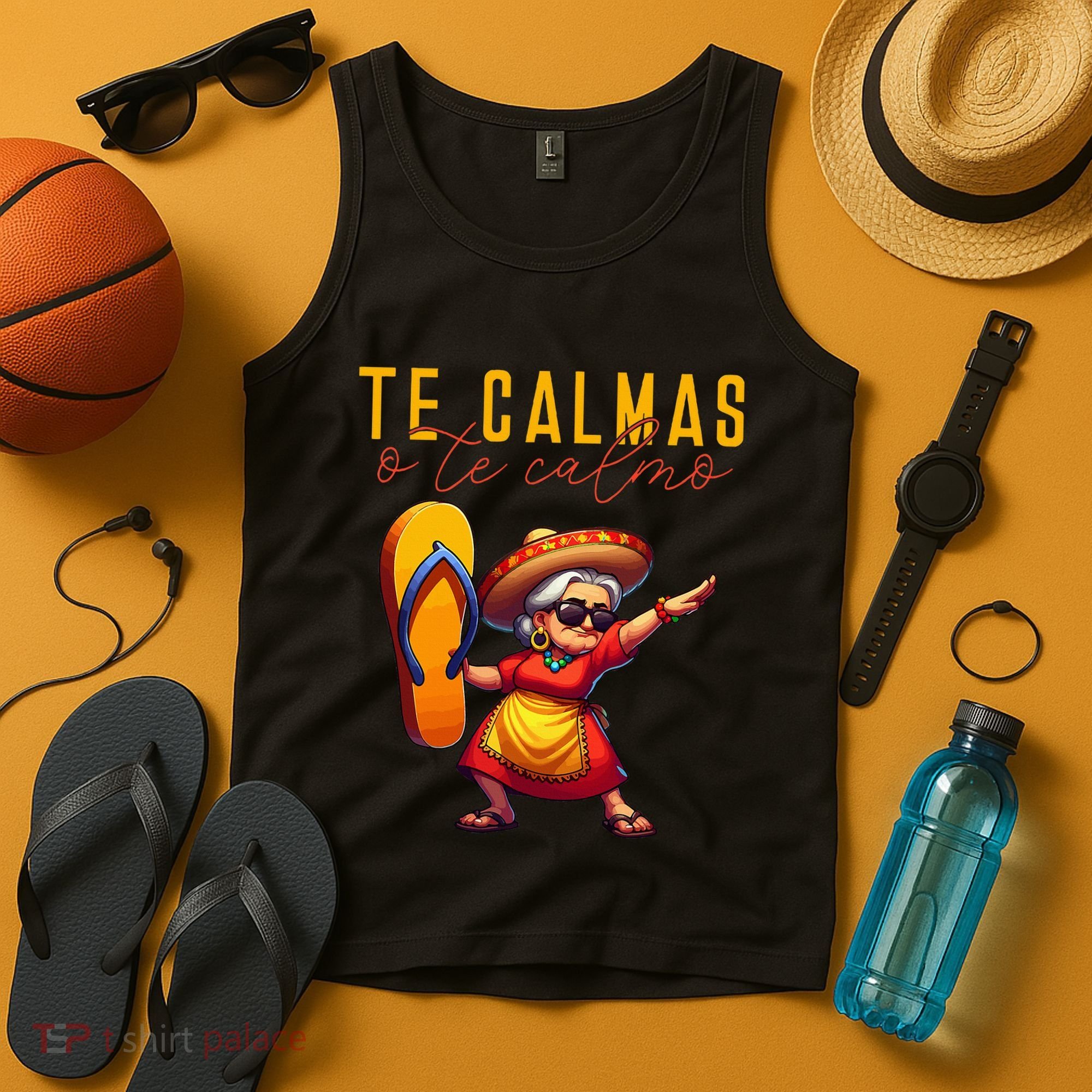 Mexican Spanish Mother Mom Expression Te Calmas O Te Calmo. Tank Top