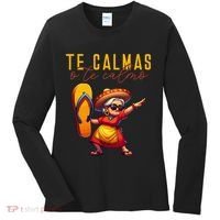 Mexican Spanish Mother Mom Expression Te Calmas O Te Calmo. Women's Long Sleeve Shirt thumb 0