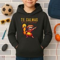 Mexican Spanish Mother Mom Expression Te Calmas O Te Calmo. Kids Hoodie thumb 2