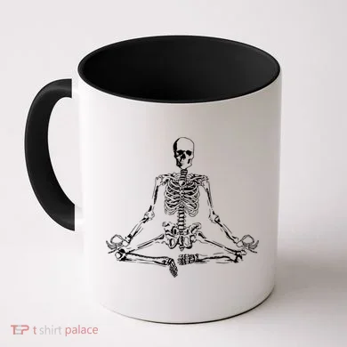 Meditating Skeleton Coffee Mug