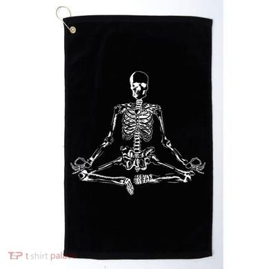 Meditating Skeleton Golf Towel