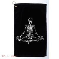 Meditating Skeleton Golf Towel thumb 0