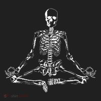 Meditating Skeleton Golf Towel thumb 3