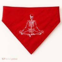 Meditating Skeleton USA-Made Doggie Bandana thumb 0