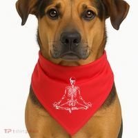Meditating Skeleton USA-Made Doggie Bandana thumb 1