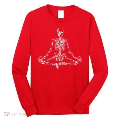 Meditating Skeleton Long Sleeve Shirt