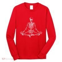 Meditating Skeleton Long Sleeve Shirt thumb 0