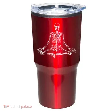 Meditating Skeleton Tumbler