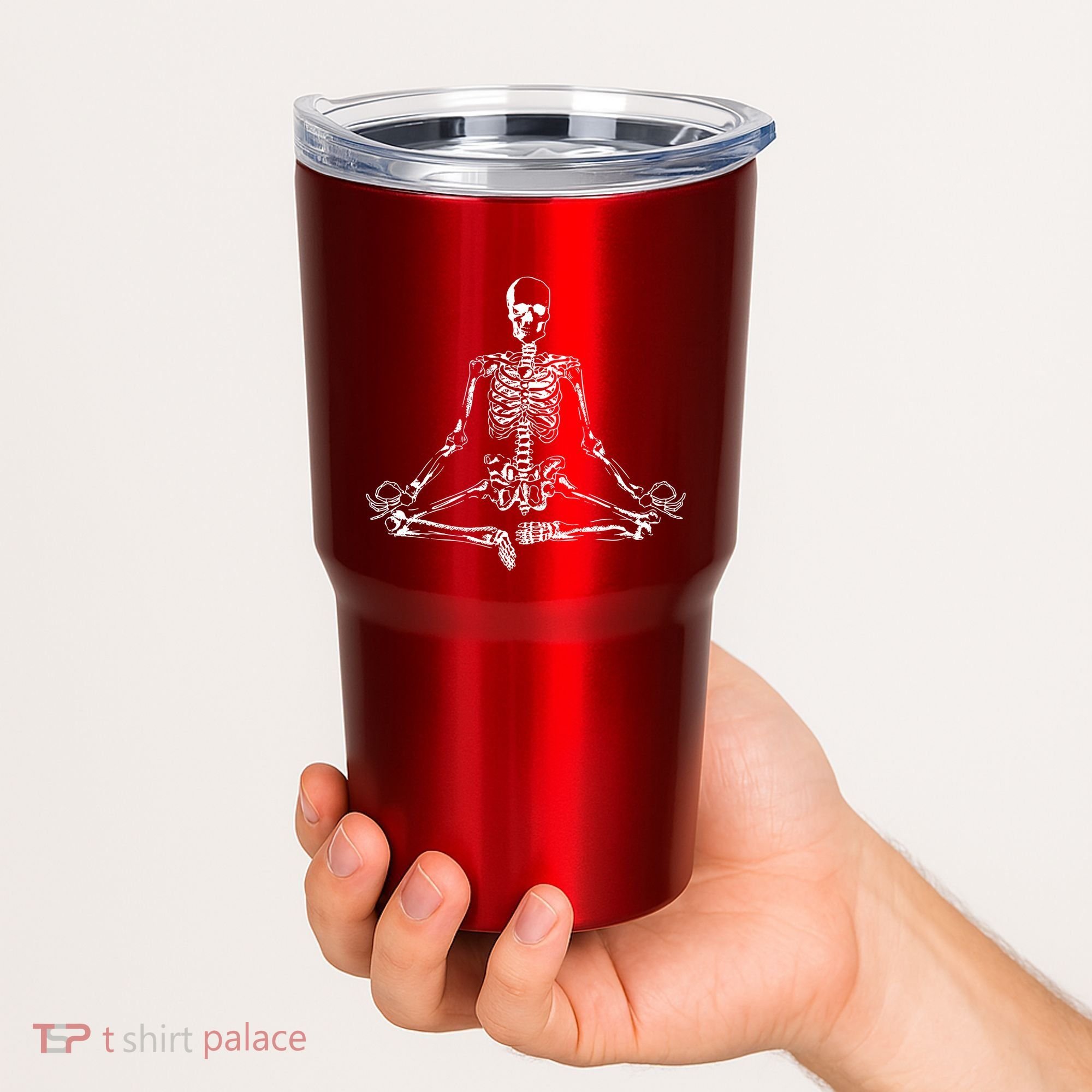 Meditating Skeleton Tumbler