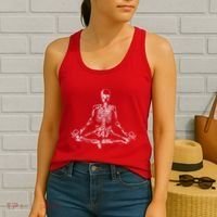 Meditating Skeleton Women's Tank Top thumb 2