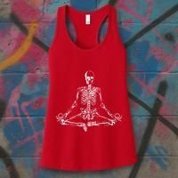Meditating Skeleton Women's Tank Top thumb 3