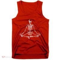 Meditating Skeleton Tank Top thumb 0