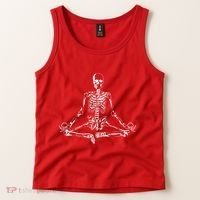 Meditating Skeleton Tank Top thumb 2