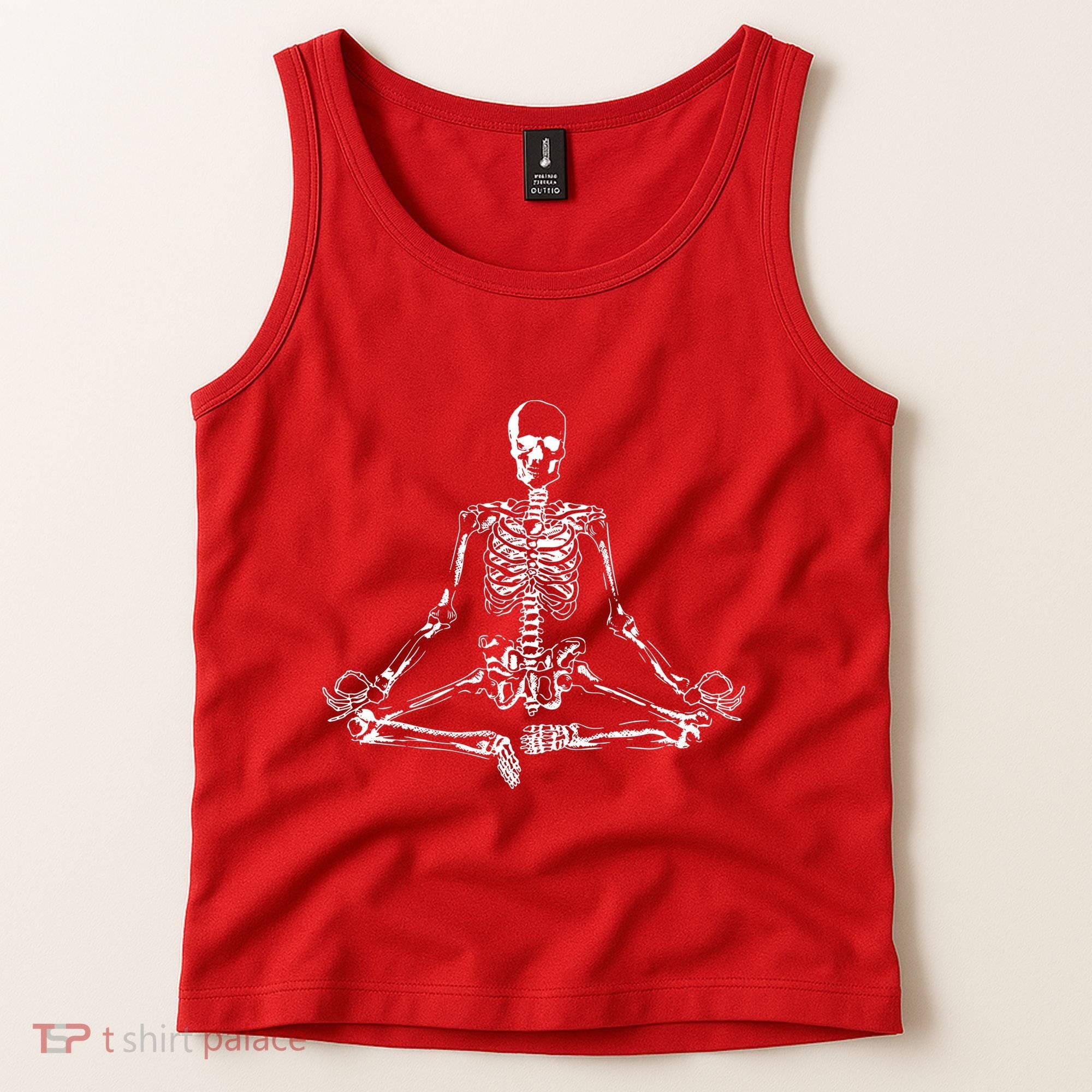 Meditating Skeleton Tank Top