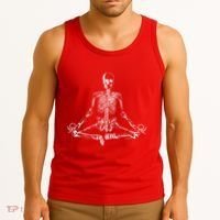 Meditating Skeleton Tank Top thumb 3