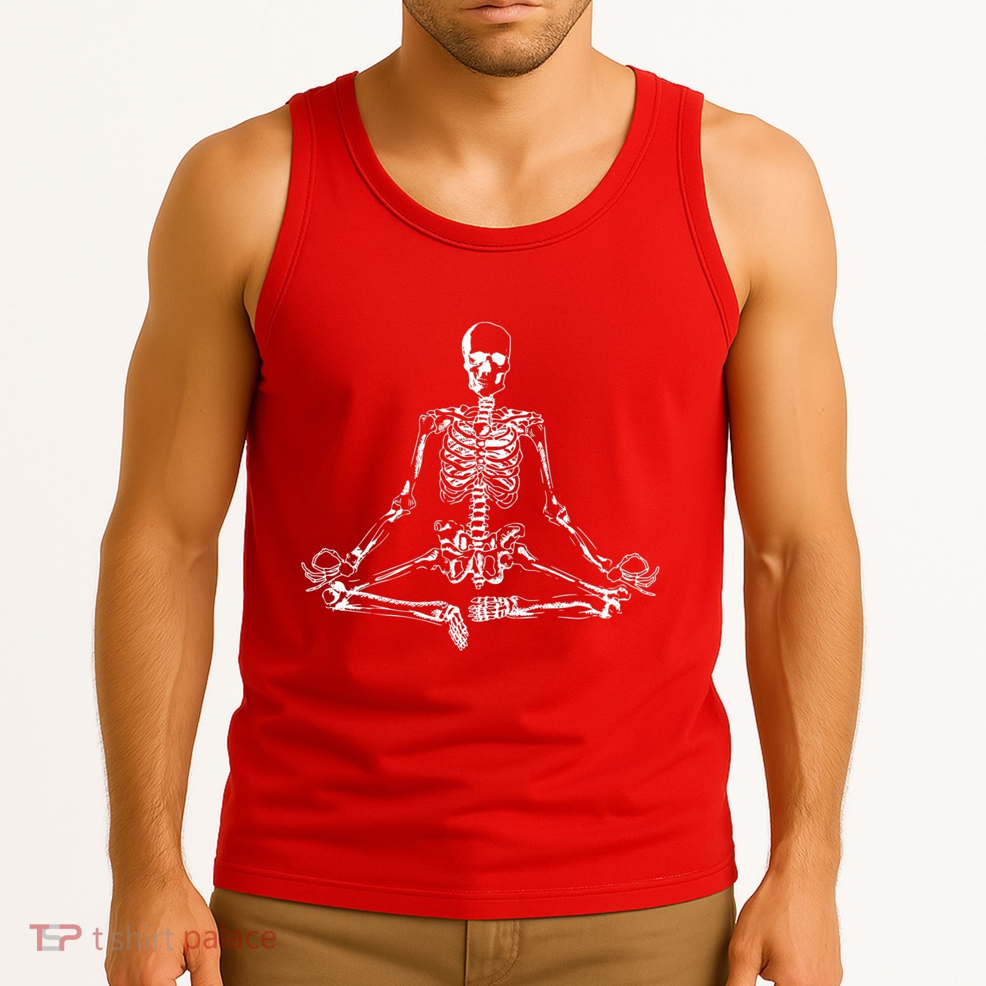 Meditating Skeleton Tank Top
