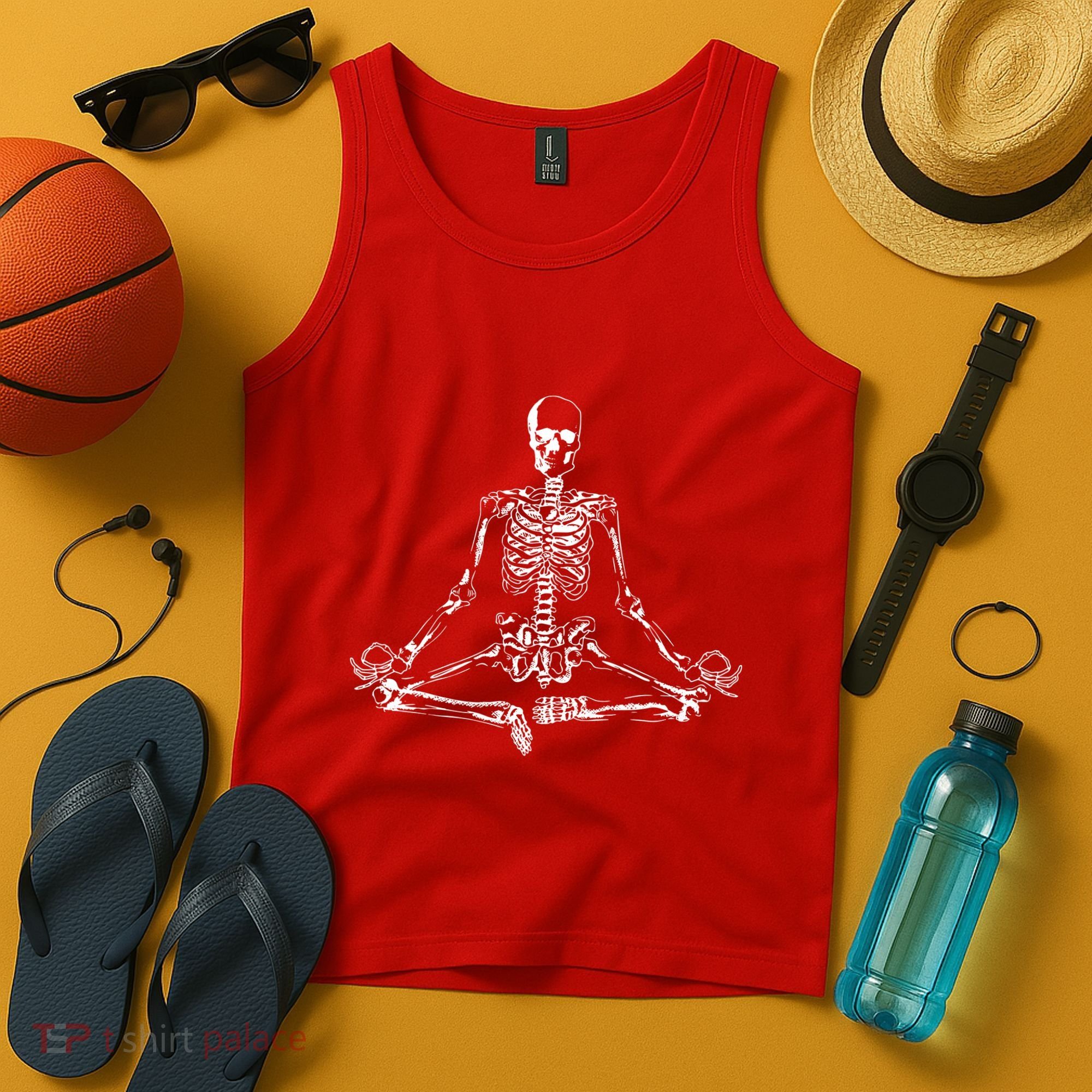 Meditating Skeleton Tank Top