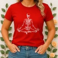 Meditating Skeleton Women's T-Shirt thumb 2