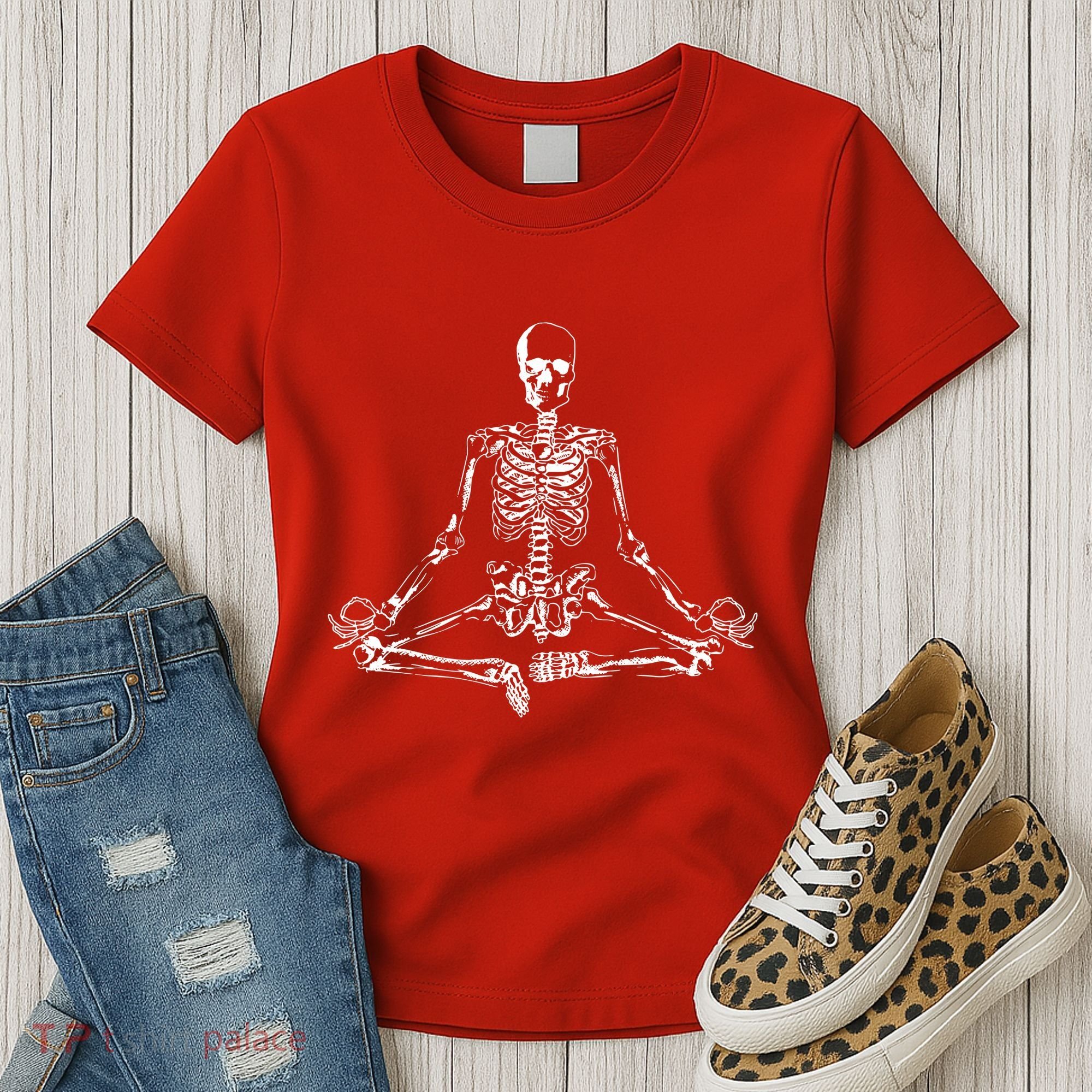 Meditating Skeleton Women's T-Shirt