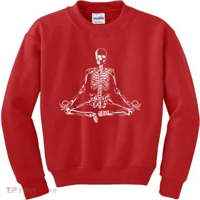 Meditating Skeleton Kids Sweatshirt