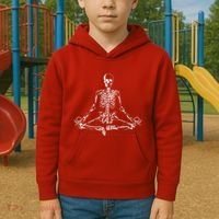 Meditating Skeleton Kids Hoodie thumb 2