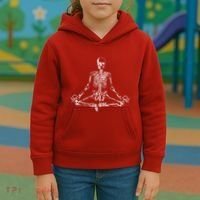 Meditating Skeleton Kids Hoodie thumb 3