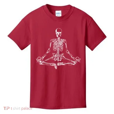 Meditating Skeleton Kids T-Shirt