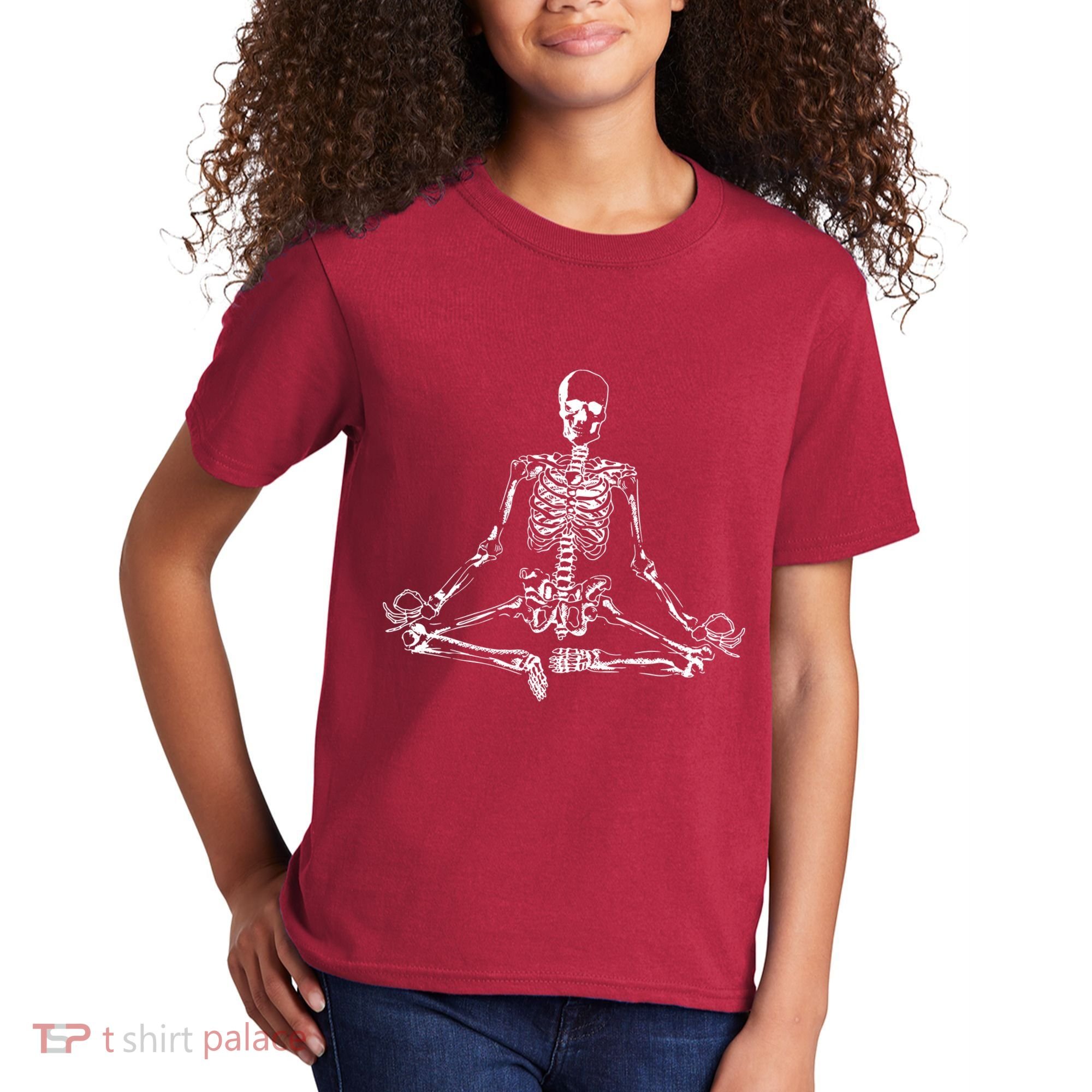Meditating Skeleton Kids T-Shirt