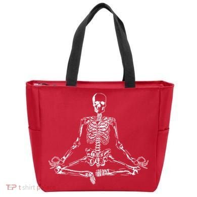 Meditating Skeleton Tote Bag